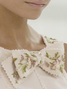 Intricate detail of Collar and Hemline