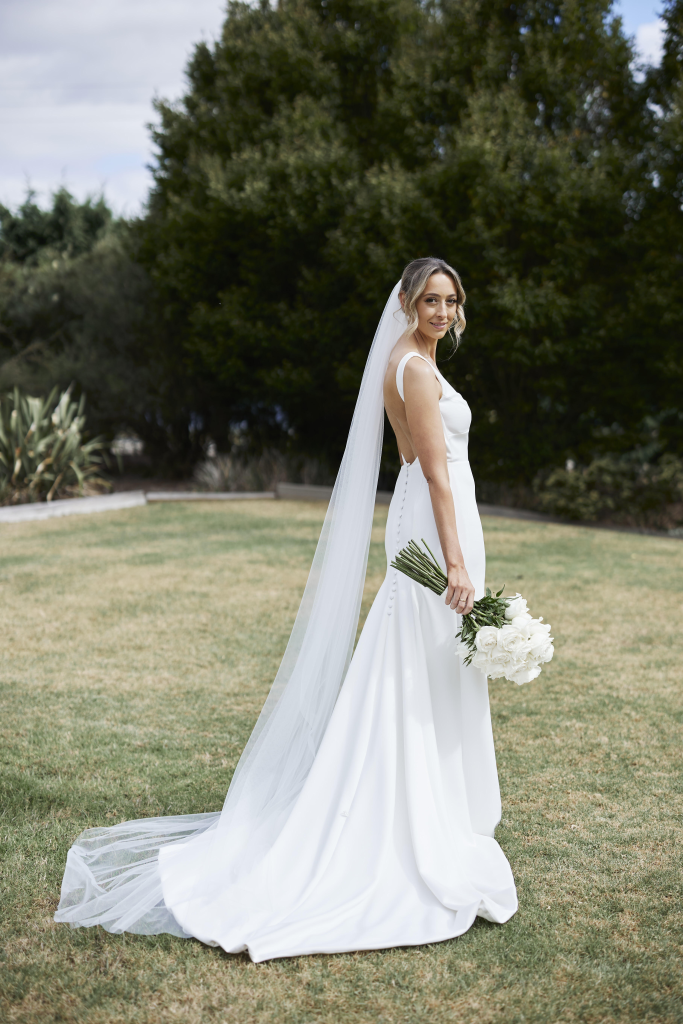bridal wedding dress fit and flare